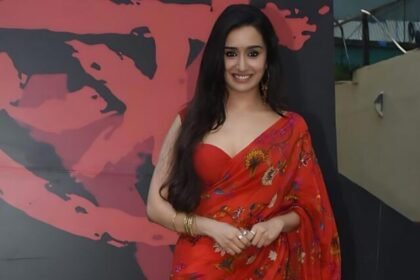 Shraddha Kapoor Stuns in Red Saree at 'Stree 2' Teaser Launch